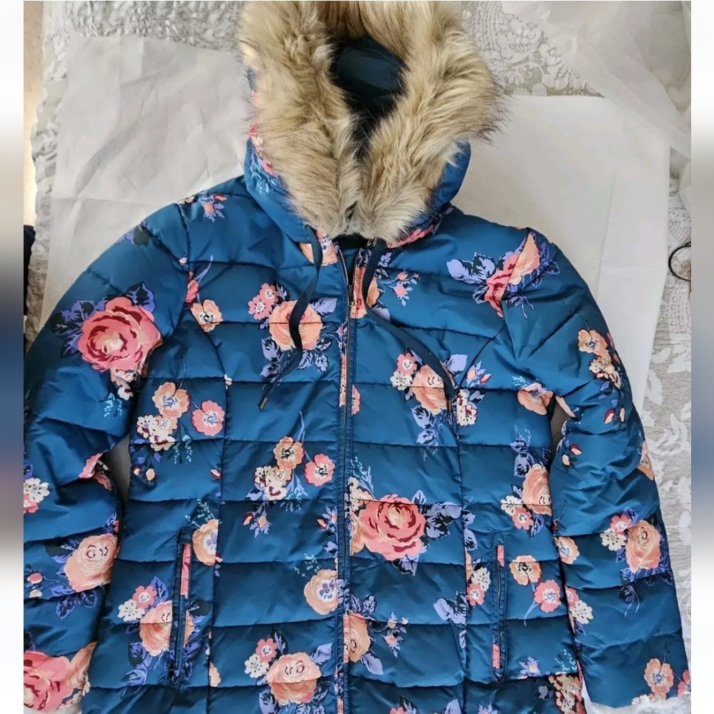 Matilda Jane XL Floral Coat Hooded Don't Break The Ice